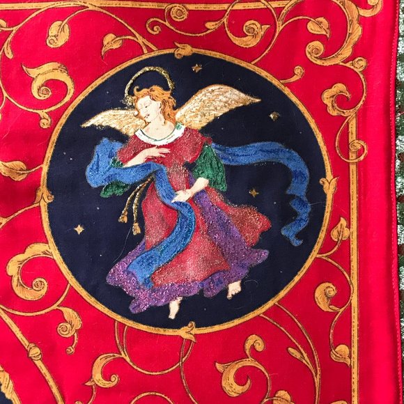 Vintage Holy Family Nativity Christmas Tapestry Wall Banner Decoration Handmade - Picture 10 of 16